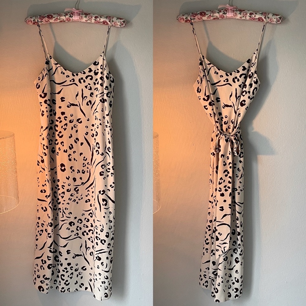 Nine West Animal Print Midi Dress S